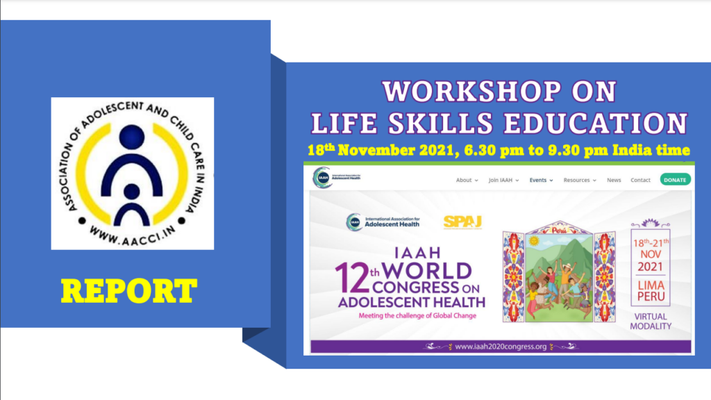WORKSHOP ON LIFE SKILLS EDUCATION [18TH NOV 2021]