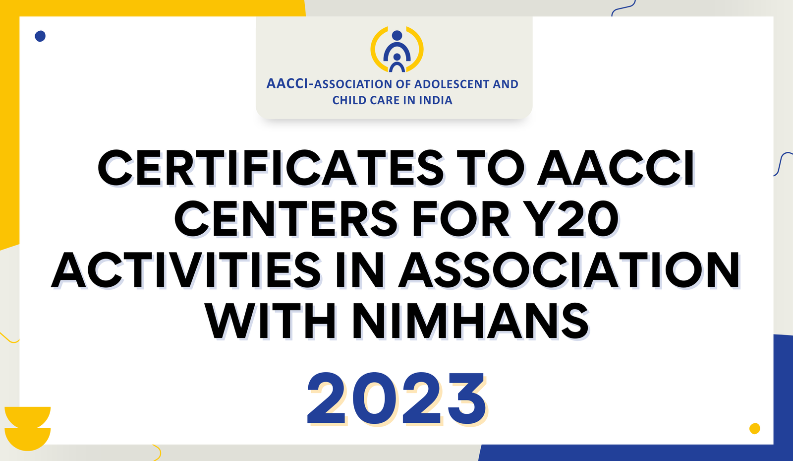 CERTIFICATES TO THE CENTERS FOR ACTIVE PARTICIPATION