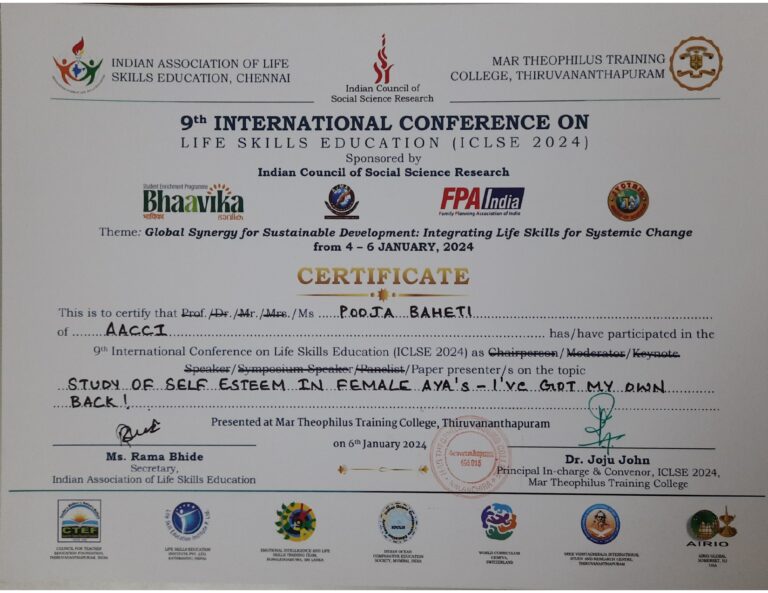 9th International Conference on : Life Skills Education (ICLSE 2024)