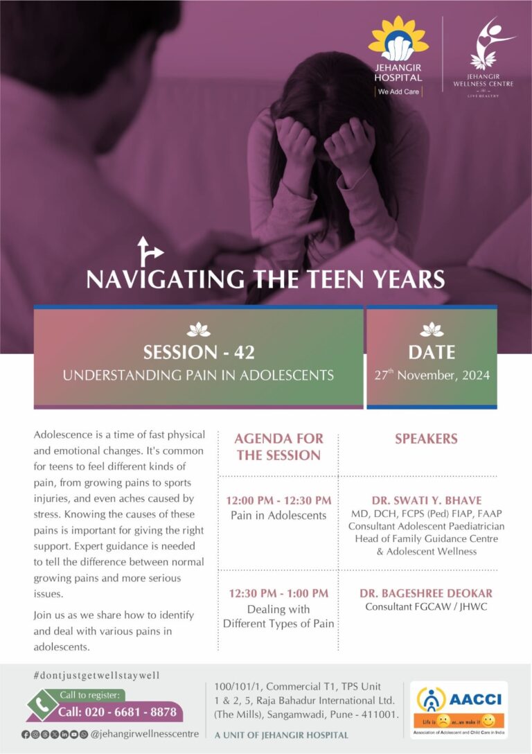 UNDERSTANDING PAIN IN ADOLESCENTS [27-11-2024]