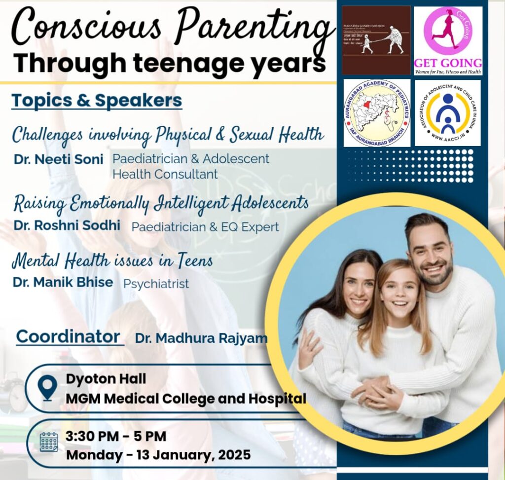 CONSCIOUS PARENTING THROUGH TEENAGE YEARS [13-1-2025]